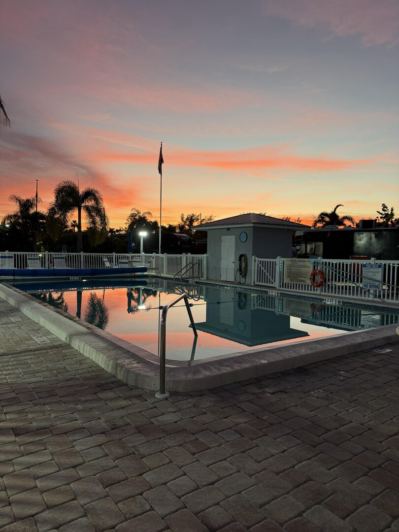 Holiday Cove Pool Dusk
